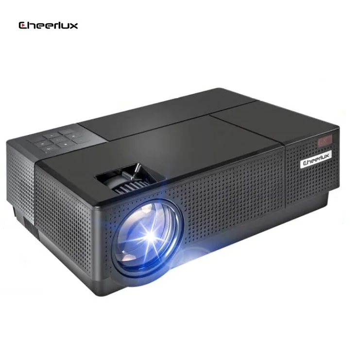 

Cheerlux 4000Lumens LCD Projector 1080p Full HD Video Proyector LED Home Cinema Smart Projector Big Screen Home Theater Beamer, Black white