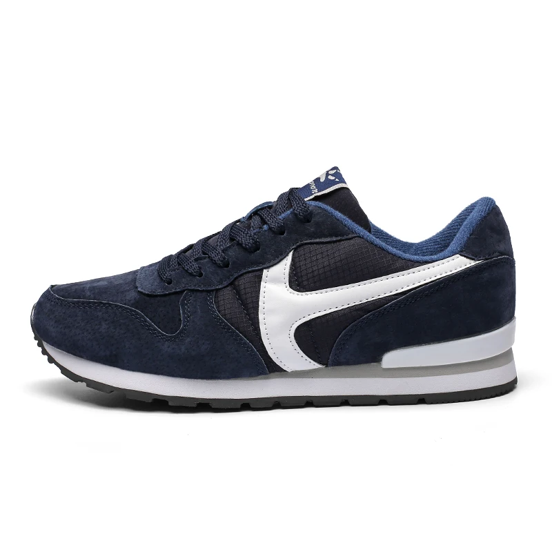 

Lifestyle Spring Men Sneakers Hard Sole Light Running Sports Shoes Soft Suede Leather Men Running Shoes