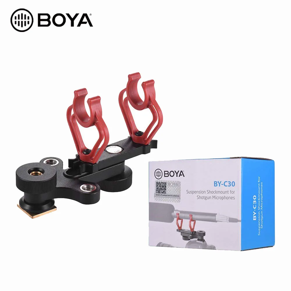 

BOYA BY-C30 Suspension Shockmount for Shotgun Microphones, Black