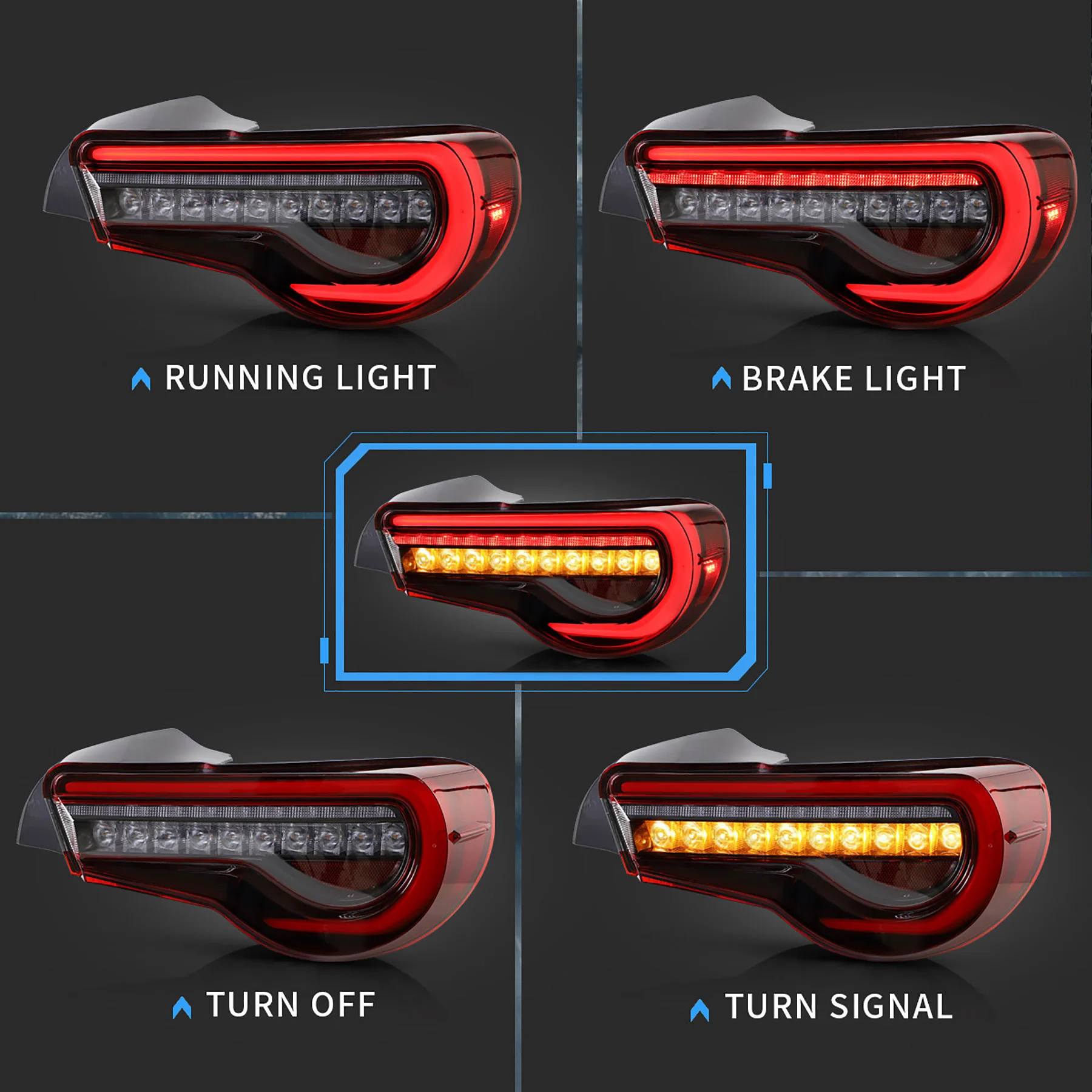 Wholesale Price Led Carlight With Sequential Gt86 Ft86 Rear Lamp 12 16 Led Scion Fr S Tail Lights For Toyota 86 Buy Tail Lights For Toyota 86 For Gt86 Ft86 Rear Lamp Led Scion Fr S Tail Lights