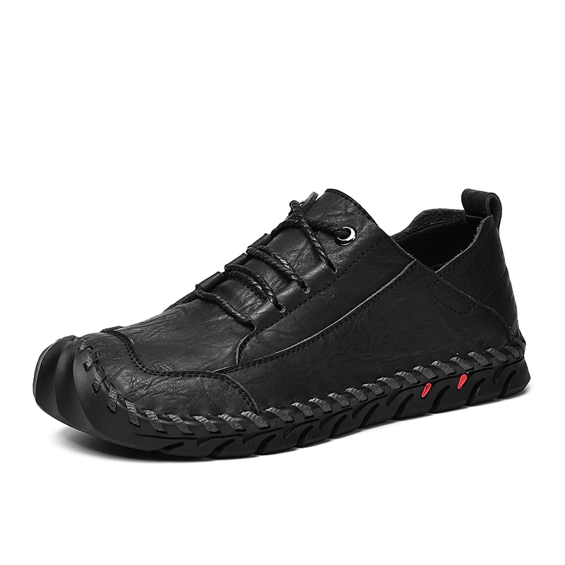 

Handmade high quality classic leisure office work business men's dress shoes, Grey,black