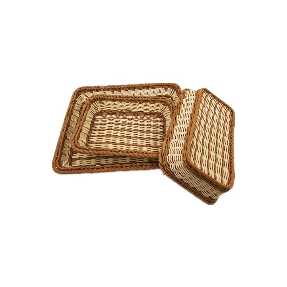 

Handmade rattan basket, used for storage rattan tray, plastic rattan basket, Natural color