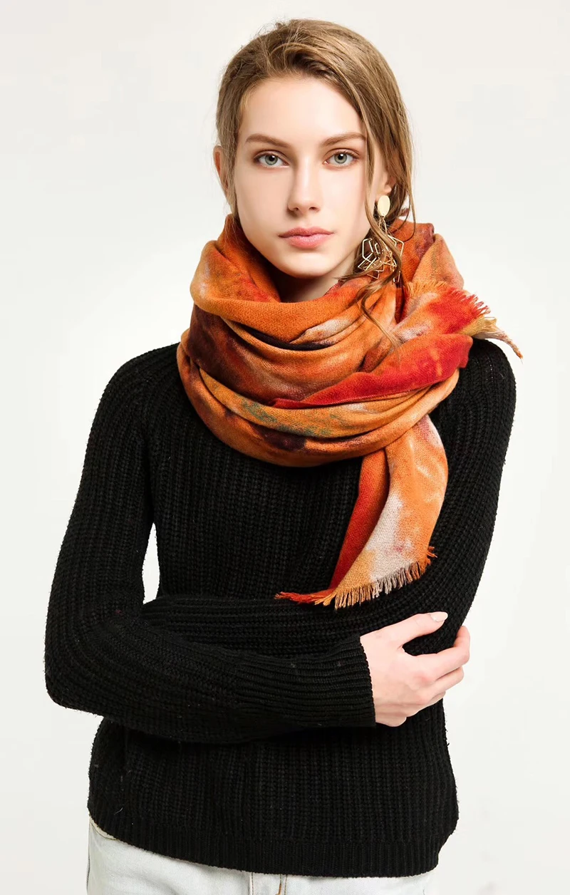 
Nice quality Fancy Tie Dye Ladies Hijab fashion modal Winter Scarf For Women 