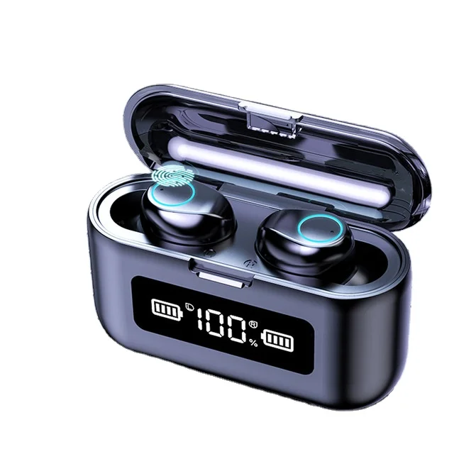 

HOT Wireless Earbuds TWS Blue Tooth Earphone Noise Cancelling F9 Pro Headphone and Headset, Black