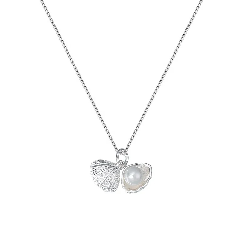 

Gold plated jewelry real 925 sterling silver shell necklace 2020