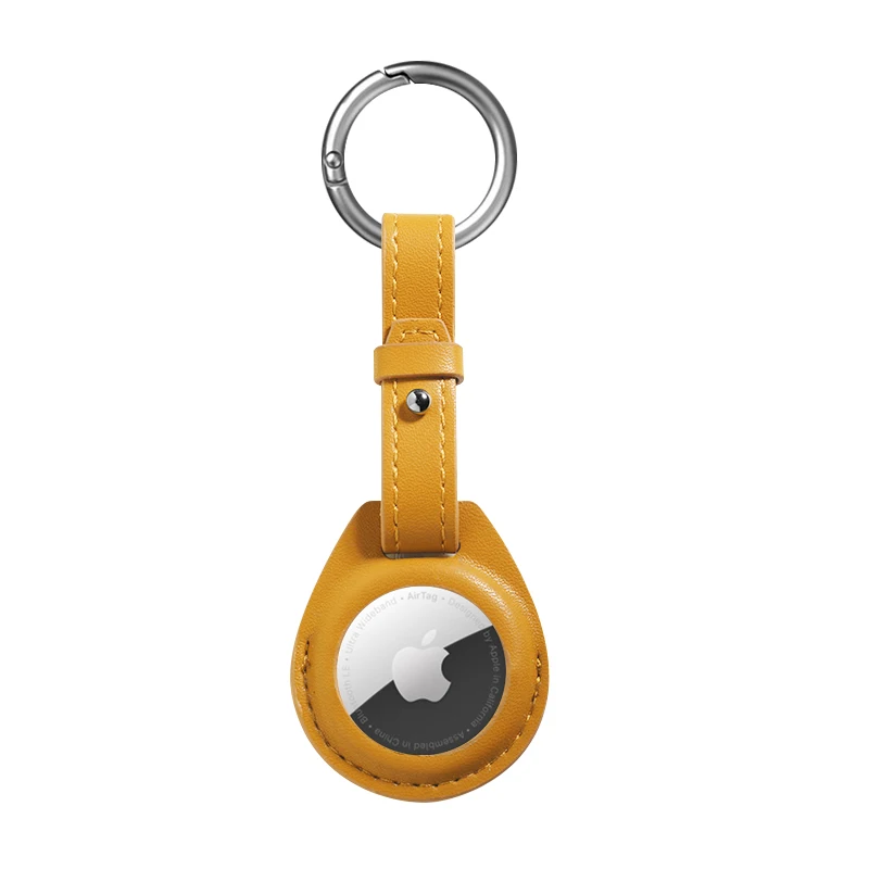 

2021 new leather for AirTag protective cover, leather case for Apple AirTags, for iPhone AirTag keychain., 6 colors