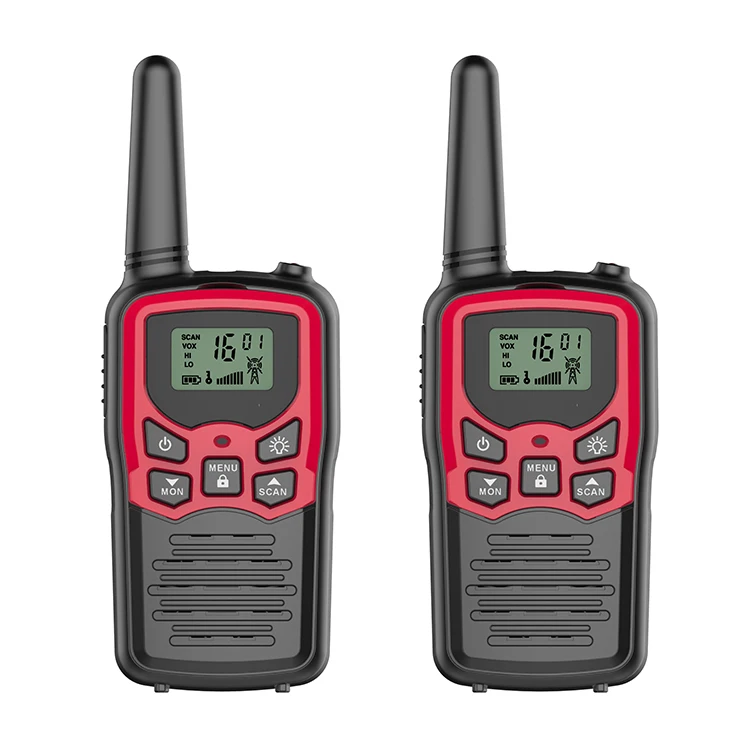 

2019 Best Walkie Talkie Brand PMR 446mhz LCD Digital Long Distance 2 Way Radios 5km Range, Black blue red orange