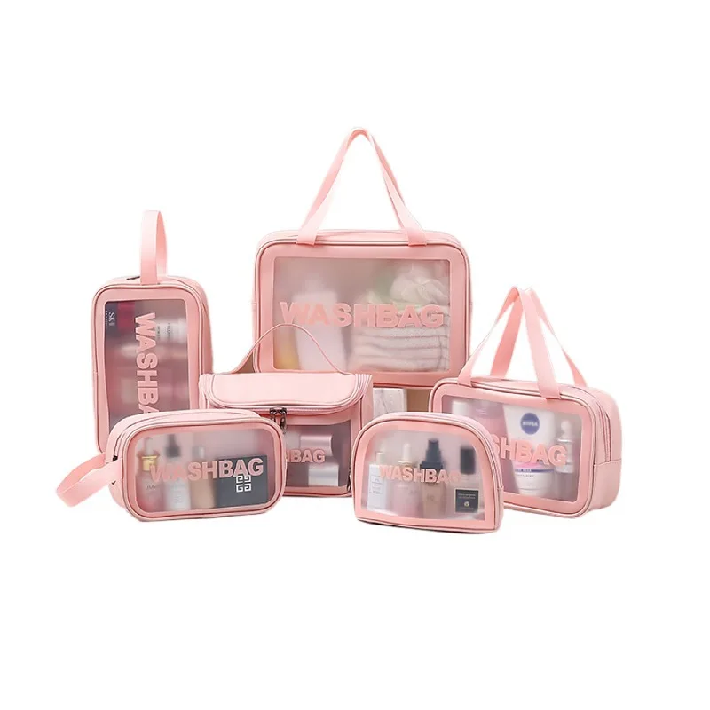 

waterproof transparent pvc customizable cosmetic bags Women large capacity Makeup Bag Toiletry Pouch