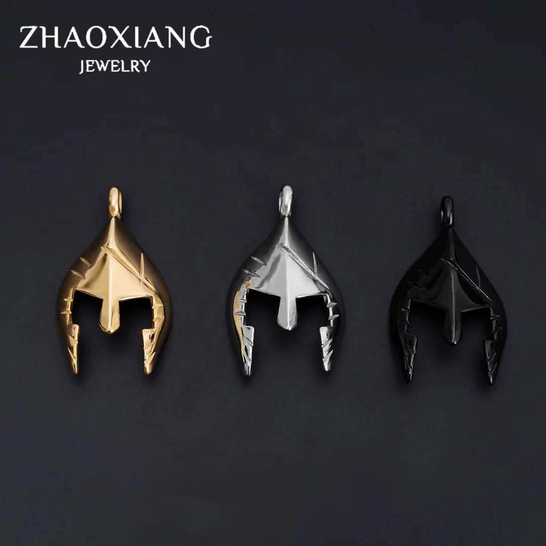 

Helmet Pendants Necklaces For Men Women Gold/Rose/Black Gun Plated Stainless Steel Jewellery