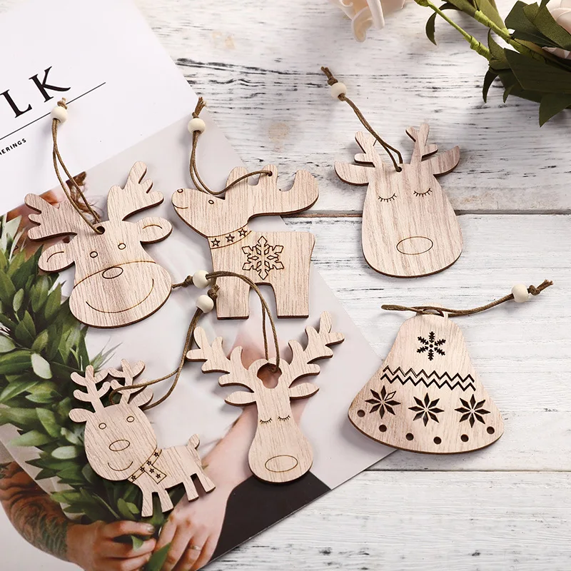 

Wholesale Wooden Animal Christmas Tree Ornament Pendant Wooden Crafts Accessories