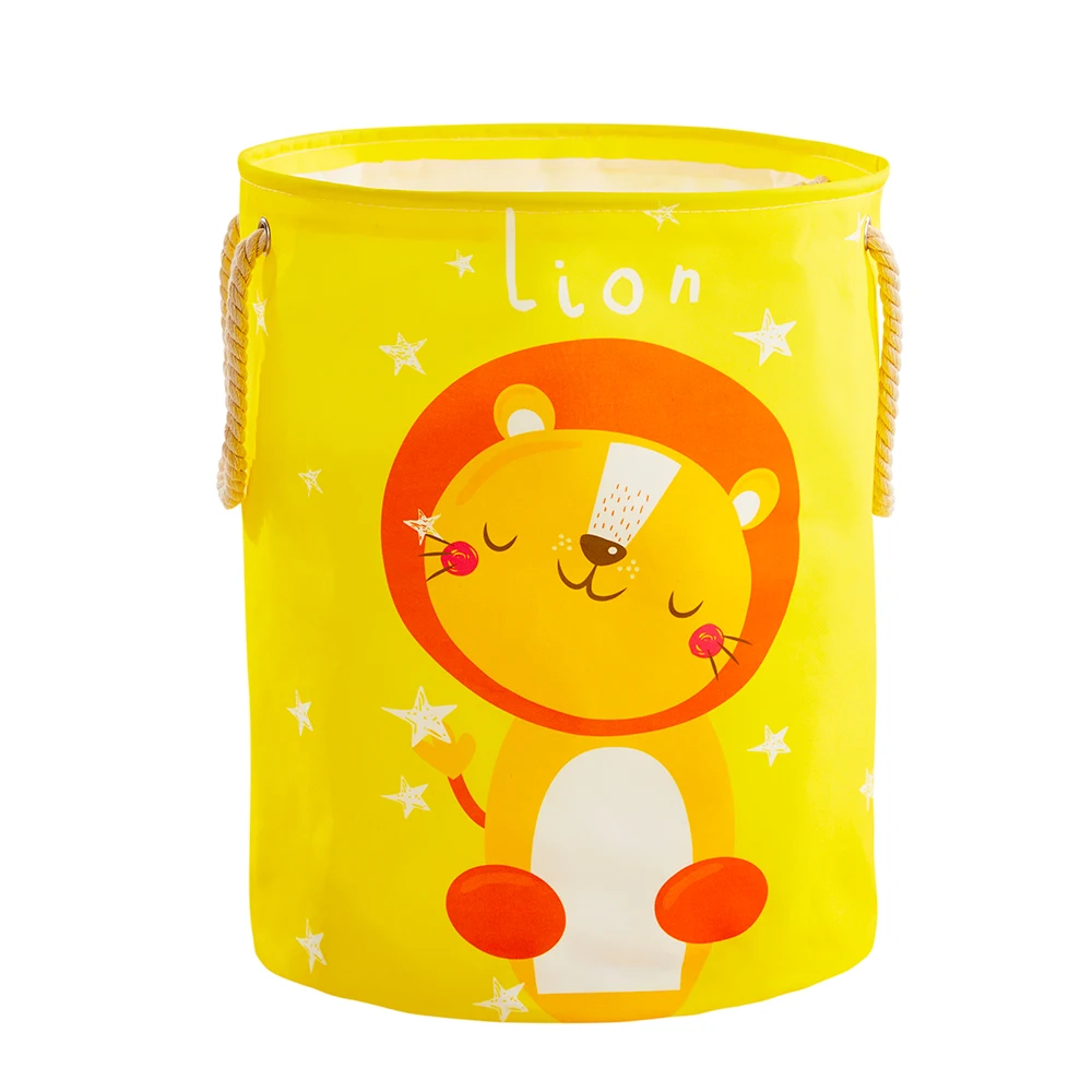 

Collapsible Animal Cartoon Design Laundry Basket Canvas Laundry Hamper Foldable for Storage Bins Kids Toys Clothes