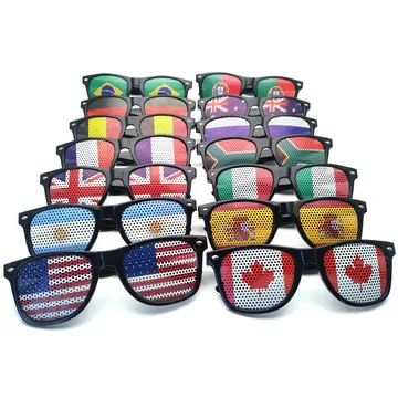 

DDA2 Fashion Nightclub Party Sunglasses USA flag Sunglasses Custom Unisex National Flag Sticker Sunglasses