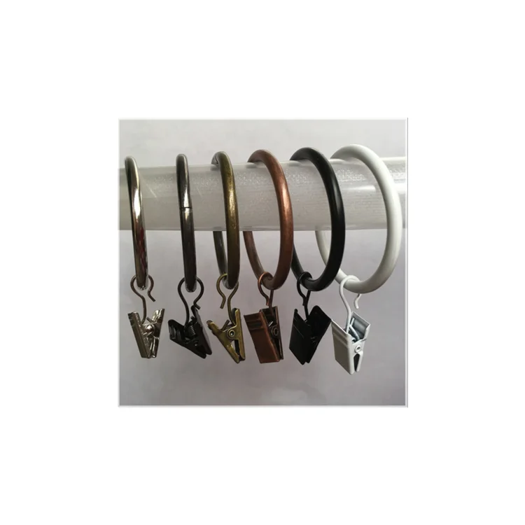 

Wholesale nice price Factory Curtain Rod Accessories High Quality curtain cloth hinge Hook Clip, Silver white