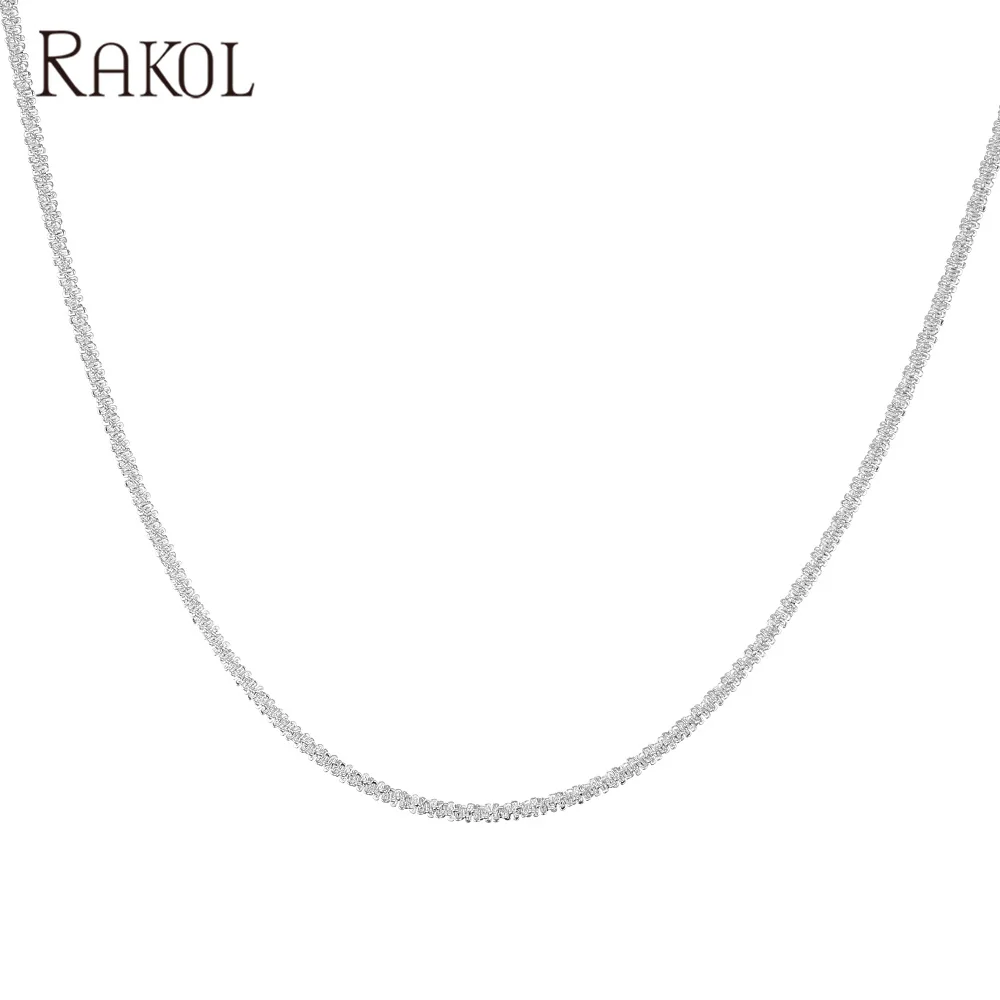 

RAKOL NL5052 Fashion customize charm silver chains women choker necklace for wedding party gift