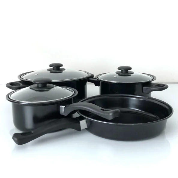 

Milk Pan Set with 13 Nonstick Skillet with Flat Soup Shovel Cover Combined Many POTS, Dazzle colour