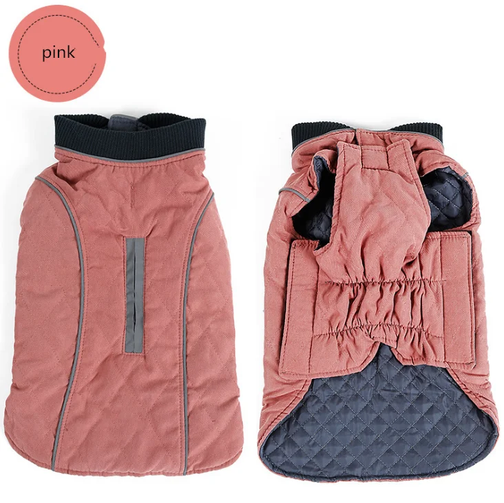 

Wholesale cold winter dog pet coat jacket vest puppy clothes warm outfit clothes for small large dogs, Pink,orange,yellow,red,green,blue