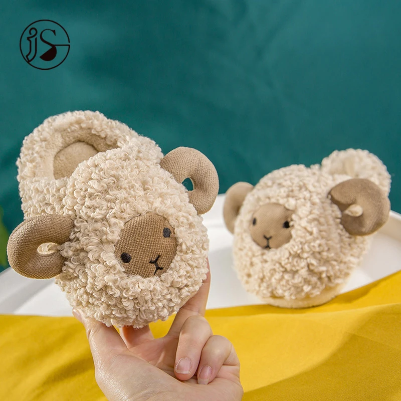 

New arrival Cute little sheep fluffy slippers girl slides slippers, Picture