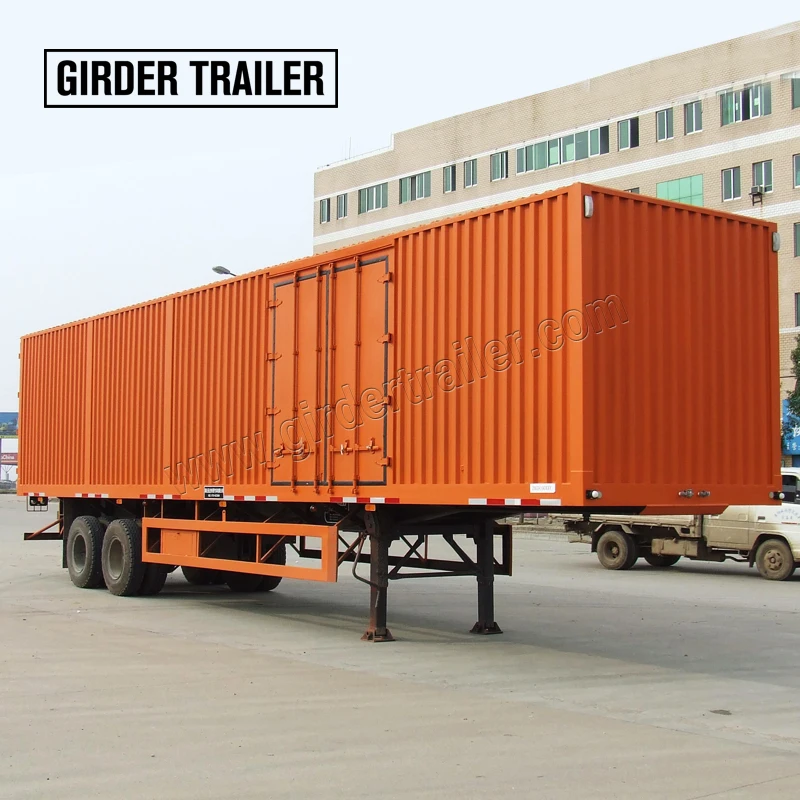

Second hand or new custom twin axle 20 ft 24 foot lifted enclosed flatbed dry van box cargo transport semi trailer for sale, According to customer requirement