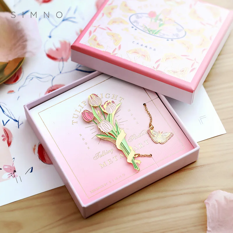 

SIMNO Chinese Style Flower Hollow Metal Bookmark gift Animal Bird Dragon Fox Bird Cat Bookmark Gift set