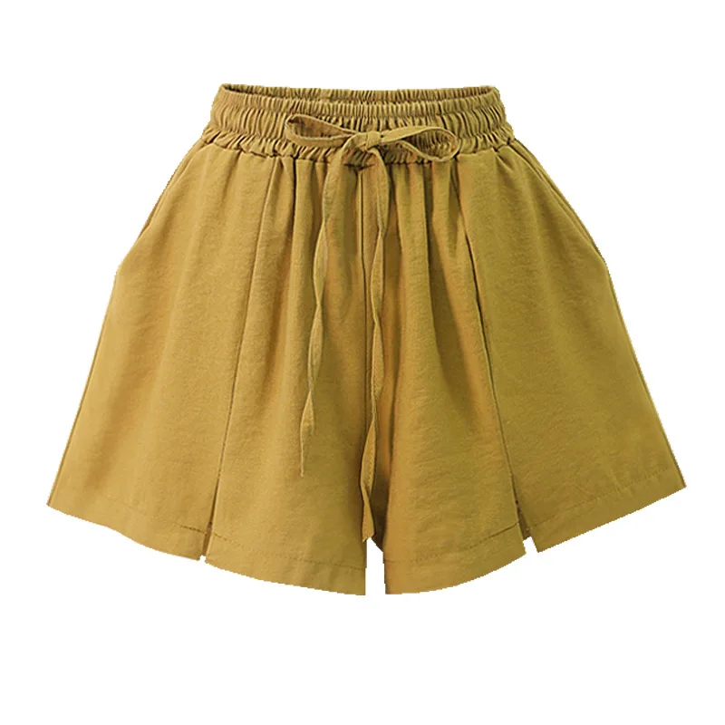 

Korean Style Women Chiffon Shorts Summer High Waist Loose Wide Leg Shorts Thin Casual Shorts Large Size Haren Short Pants