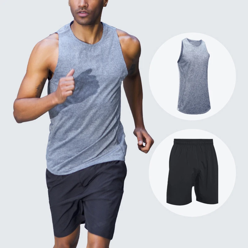

Brand Men Tracksuit Set Custom Quality Sport Gym Fitness Wear Yoga Sets Dropshipping Wholesale, White