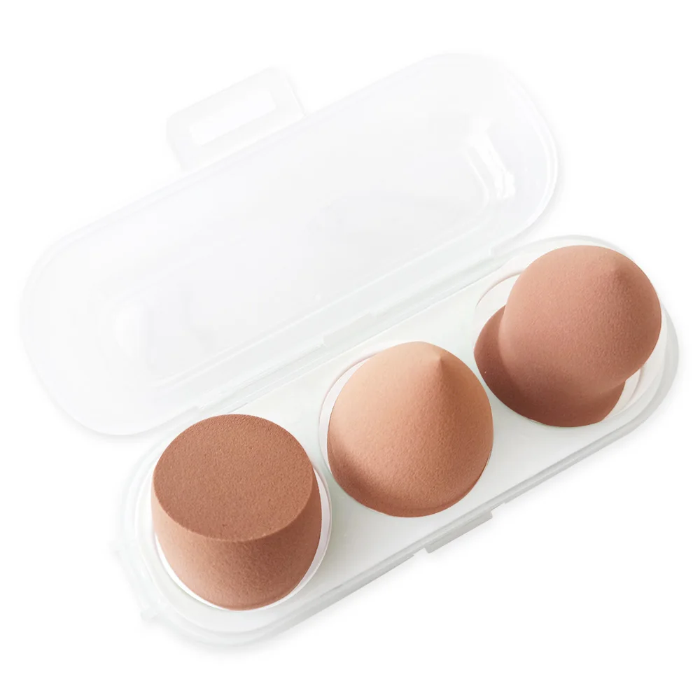 

Beaumaker 2021 cosmetic beauty sponge set 3pcs beauty egg makeup sponge with egg box free makeup samples, 16 colors for option