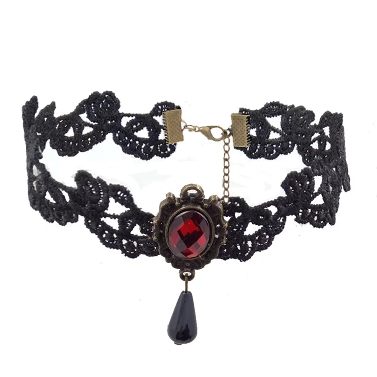 

DIY Princess Black Lace Choker Necklace for Women Lolita Cute Gothic Neck Necklace Jewelry