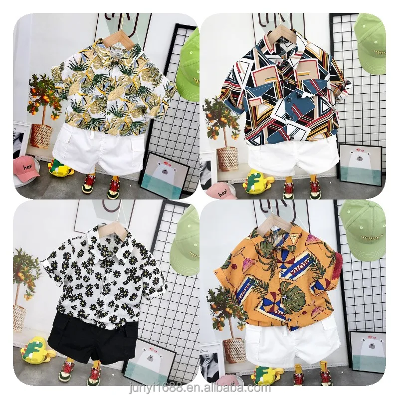 

Wholesale short sleeve summer children's clothing set children's clothing shorts loose children's clothing two sets of wholesale