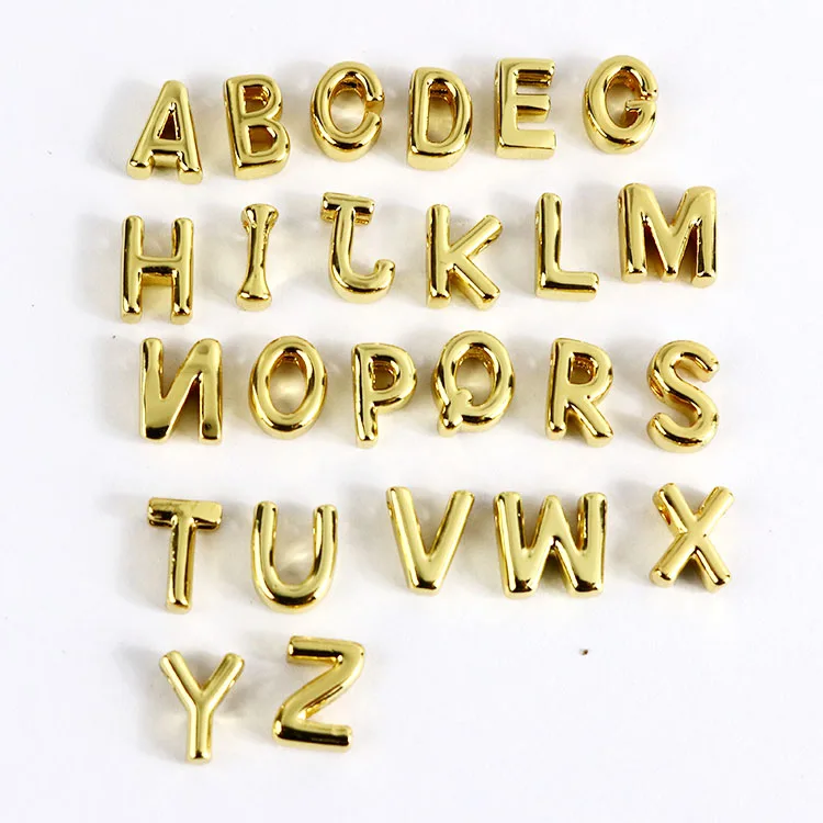 

JS1511 High Quality Small Thin Mini 18k Gold Plated Small Alphabet Initial letter charm pendant