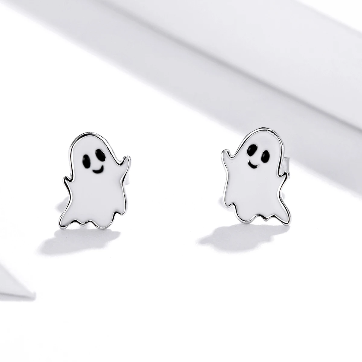 

Simple Genuine 925 Sterling Silver Cute Little Ghost Fashion Earrings Trend 2020