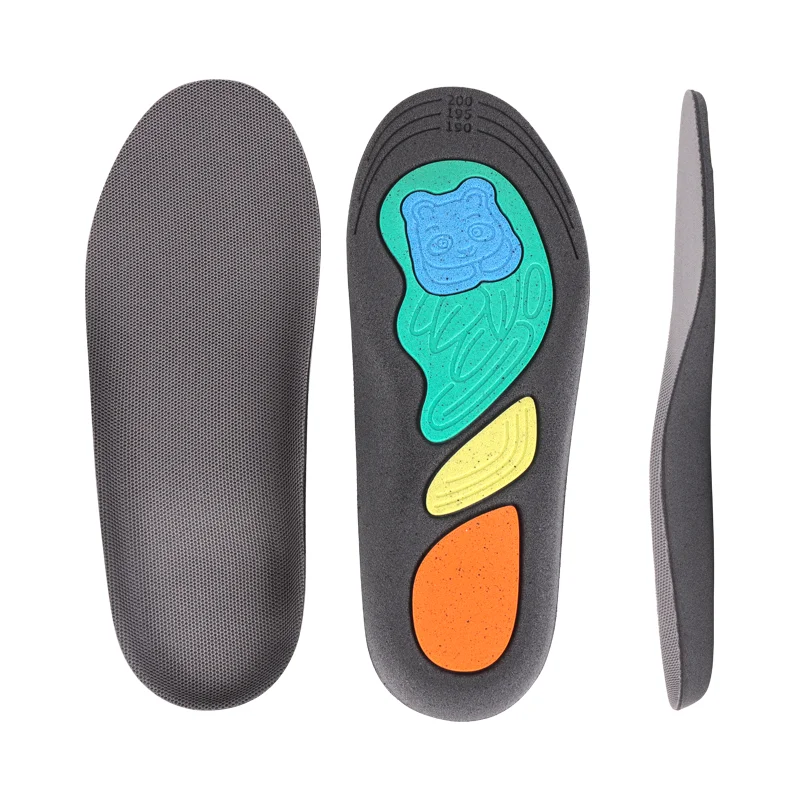 

JIANHUI Non-Slip Material Foam Breathable Children's insole Comfortable multi-color cute Kid insole Lightweight Kids insole, Grey