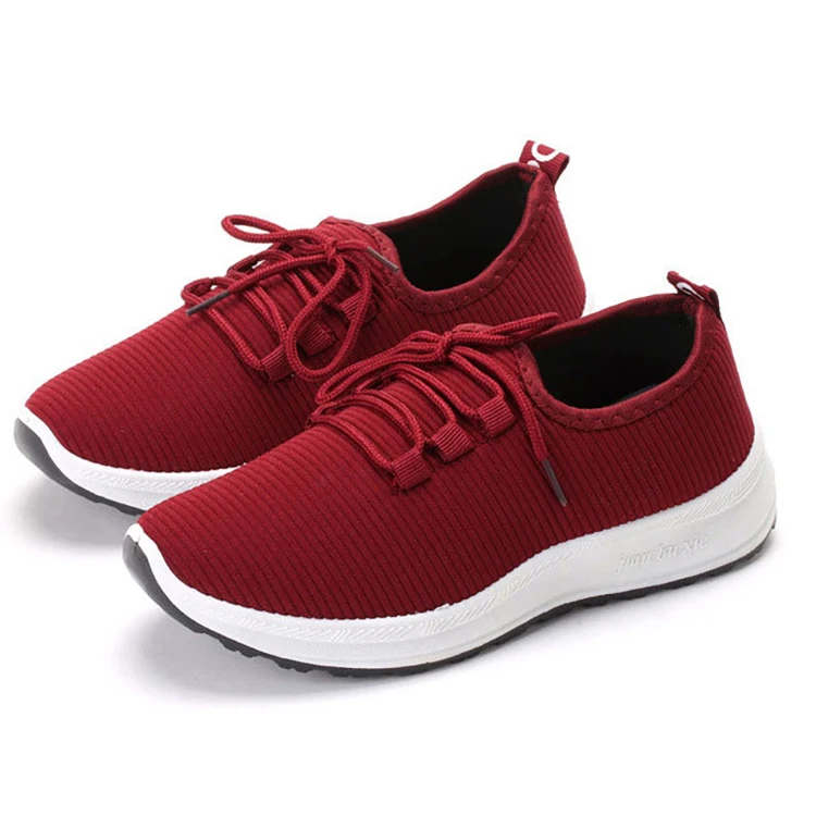 

Ladies Soft Sports Sneakers Lining Cotton Insole Rubber Women Platform Shoes, 6 colors as pictures