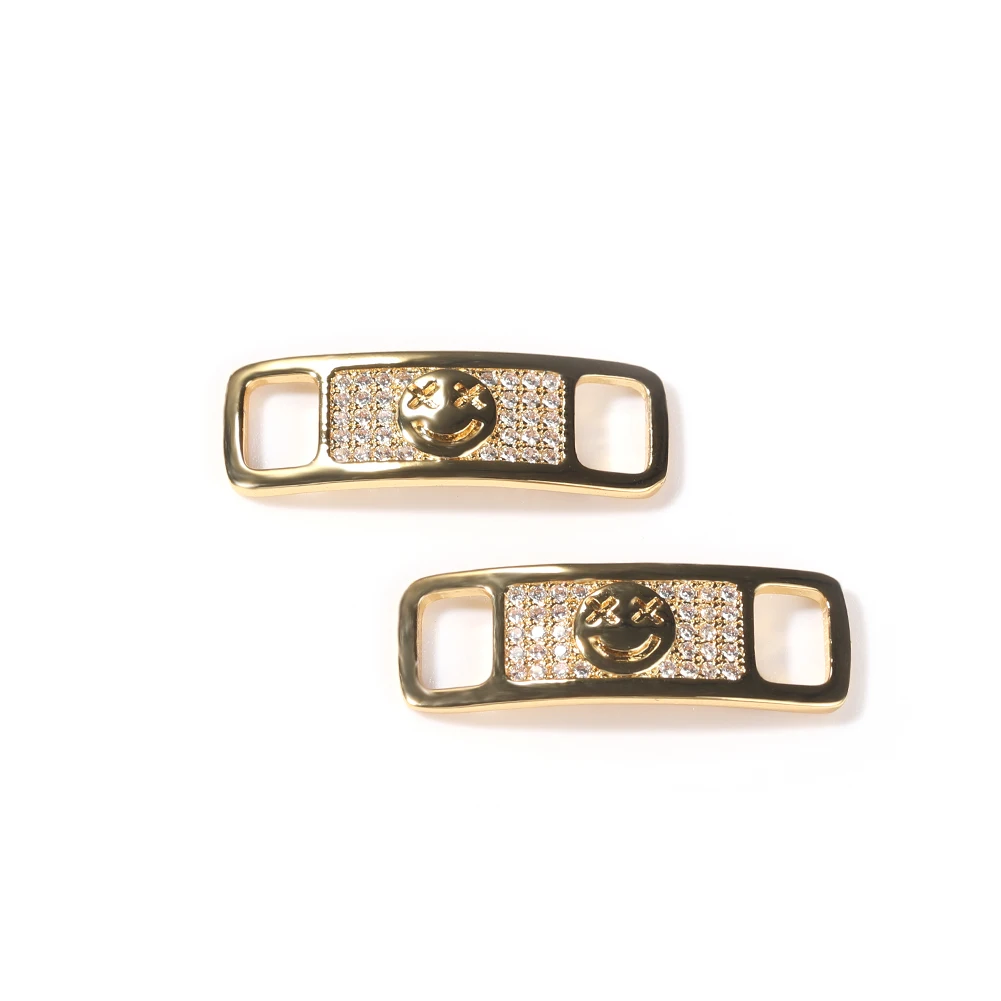 

Metal Zircon Cross Smiley Heartbreak Hip-Hop Shoe Buckle, Accept customized