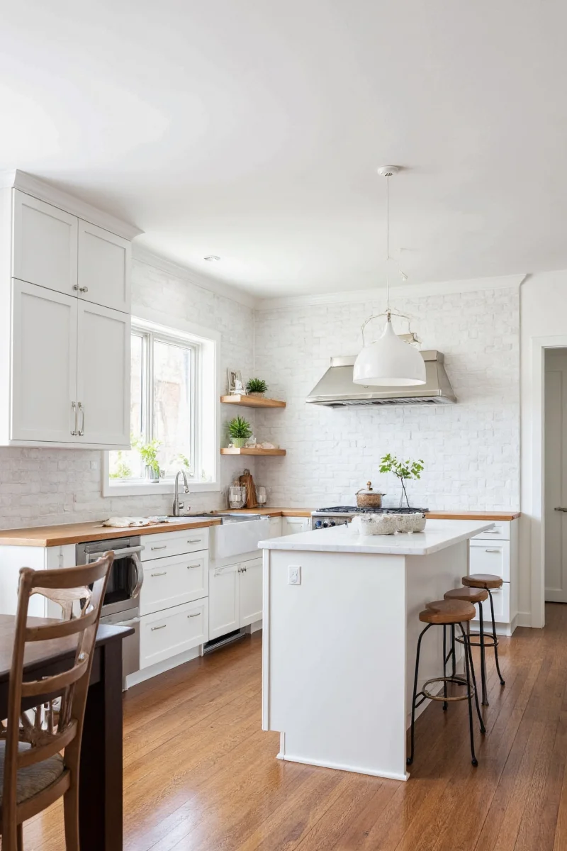 Before and after open-concept kitchen