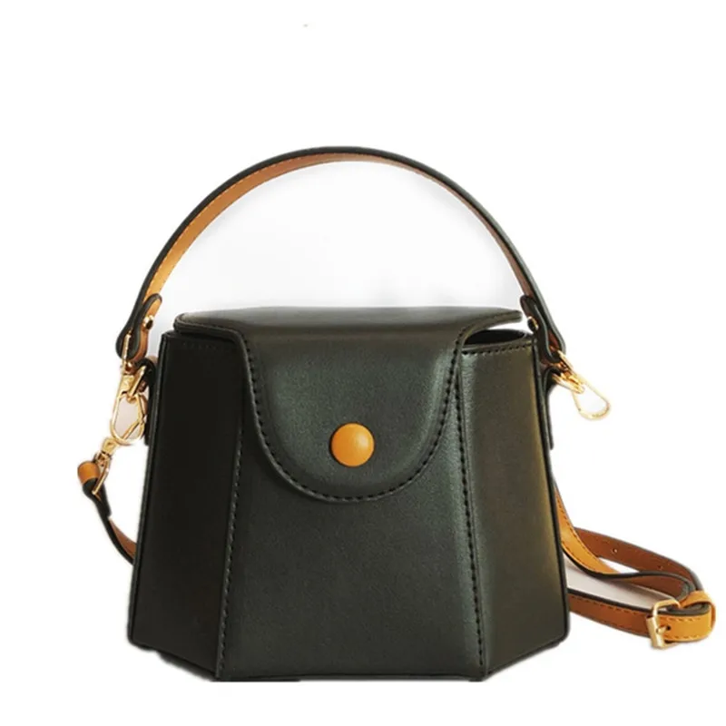

Cute Women Small Purses Handbags Detachable Strap Covered Closure Pu Leather Bucket Bags, Customizable