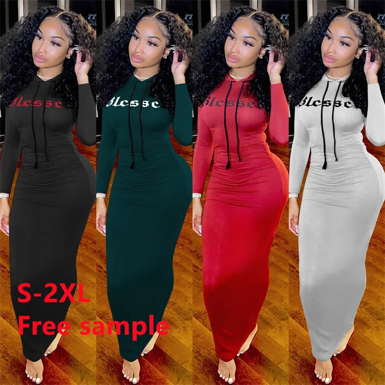 

Wholesale Casual Custom Sweatshirts Women Plus Size Oversized Long Sweat Shirt Dresses Maxi Hoodies Sweatshirt Dress, Picture