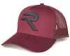 Customize Colour Mesh Back Closure Snap 6 Panel Maroon Trucker Hat