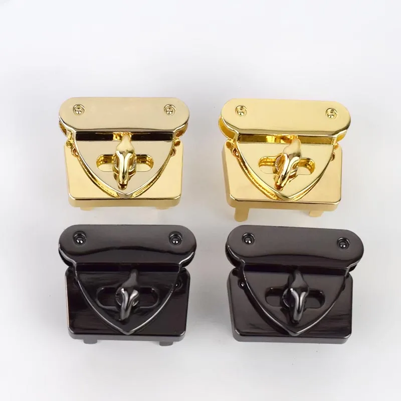 

Meetee BF120  Fashion Alloy Turn Twist Lock Handbag Mortise Lock for Women Bag Clasp Locks Hardware Accessories, Gold,silver,black