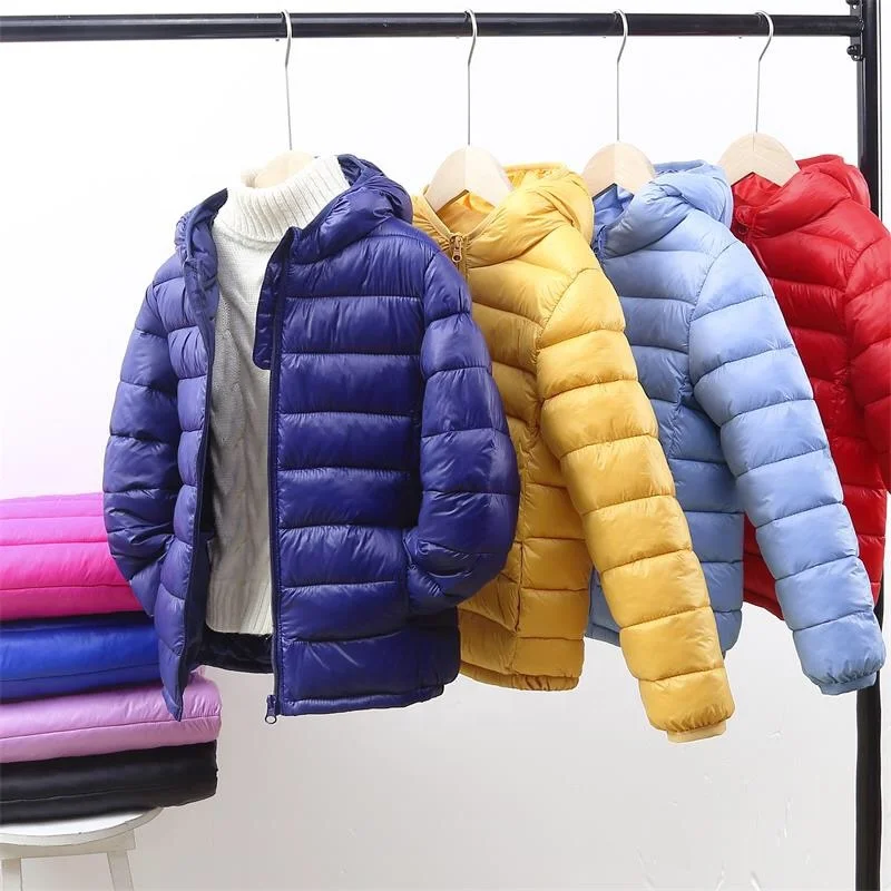 

Hot 2-13 Years Children Jackets Winter Spring Fall Coat Toddler Outerwear Boys Girls Kids Hood Down Jackets kids Teenage Coat