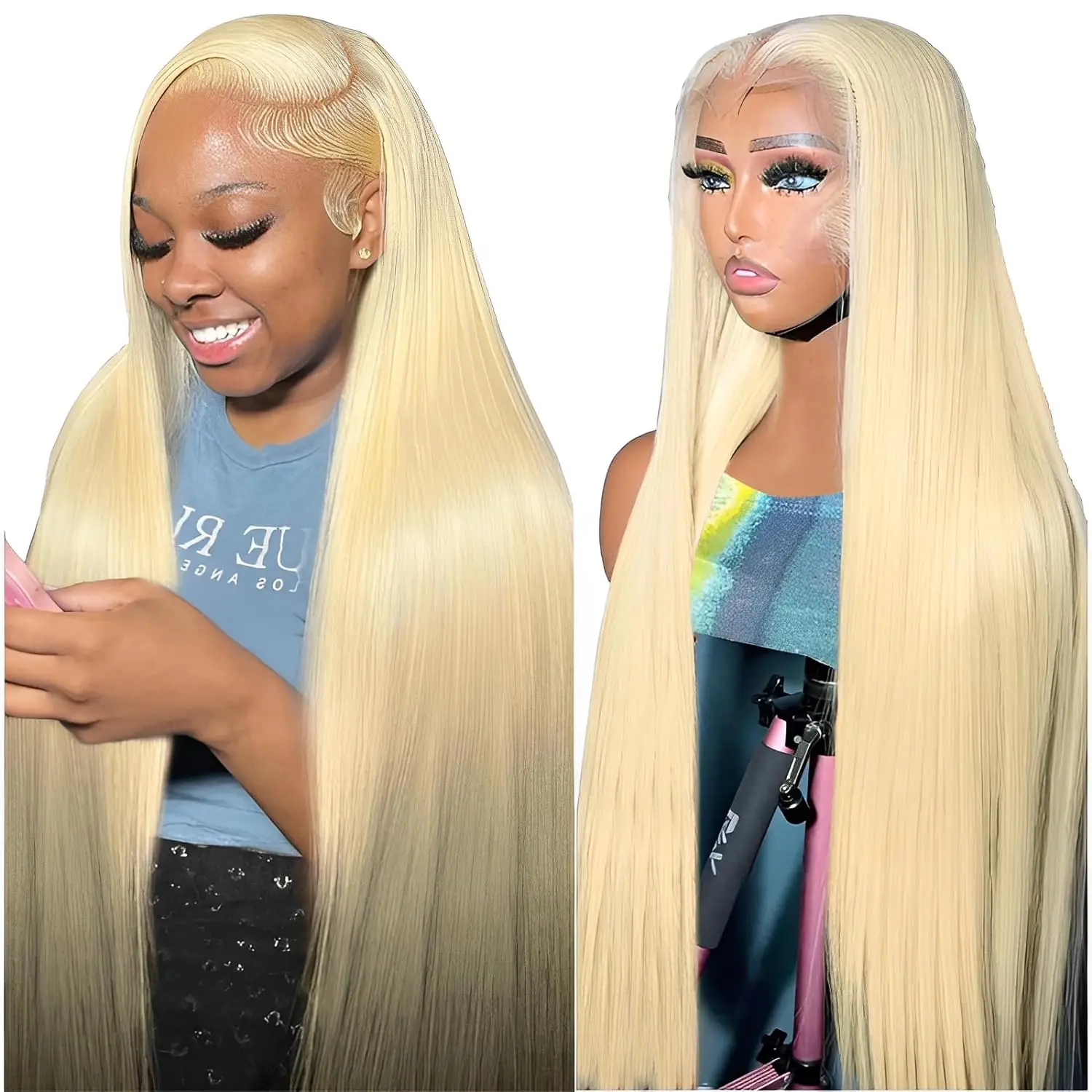 Wholesale Raw Virgin 613 Color Swiss Lace Front Wigs 180% Density European Human Hair Wigs Full 13x4 Lace Frontal Blonde Wig