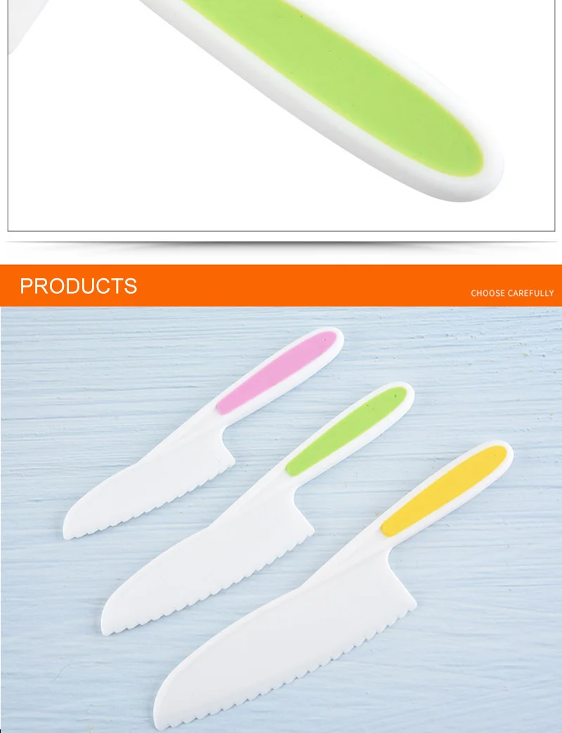Baking Cooking Sawtooth Knife Children's Chef Toddler Cooking Plastic Slicing Paring Bread Fruit