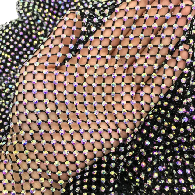 S128 New Design Hotfix Strass Mesh Fabric For Cloth Rhinestones Mesh 