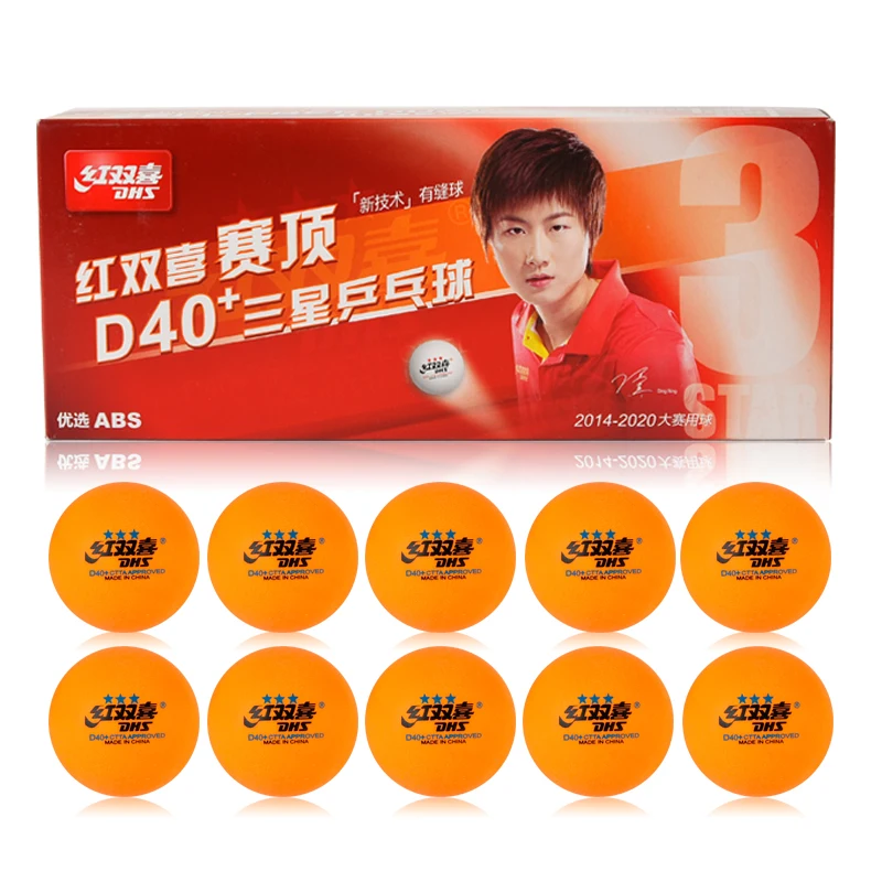 

Top quality DHS 3 stars 40+ White Yellow International Competition Training Table Tennis pingpong ball