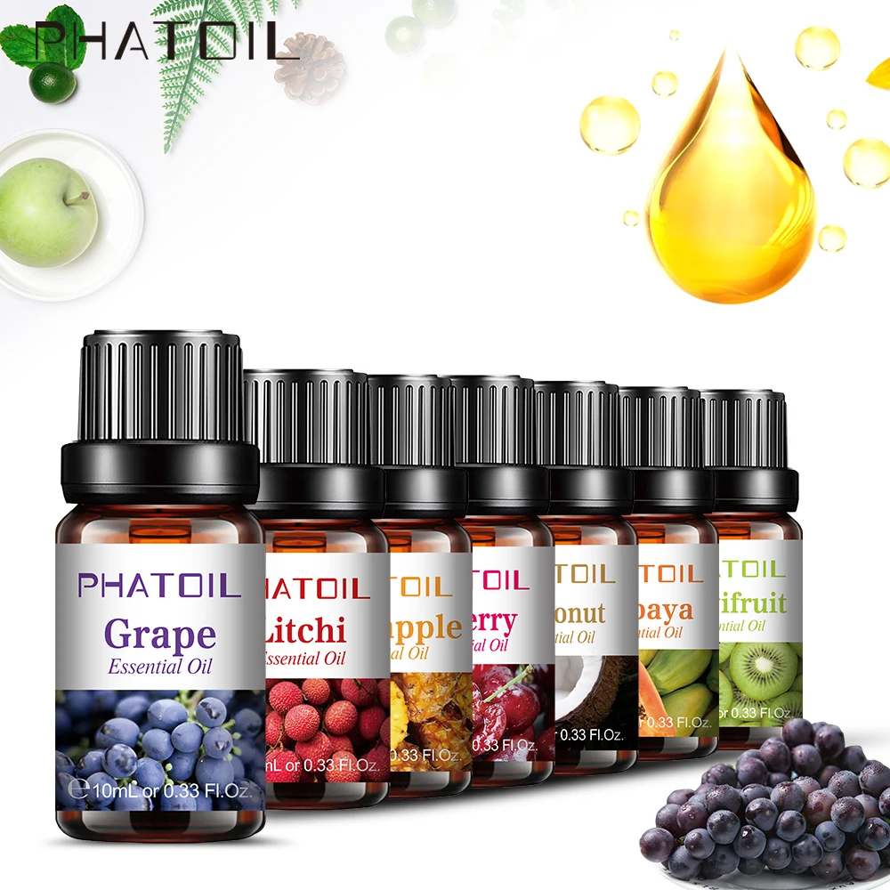 

Private Label 0.33Oz 10ML Fruit Perfume Fragrance Oils OEM For Candle Making Aroma Diffuser