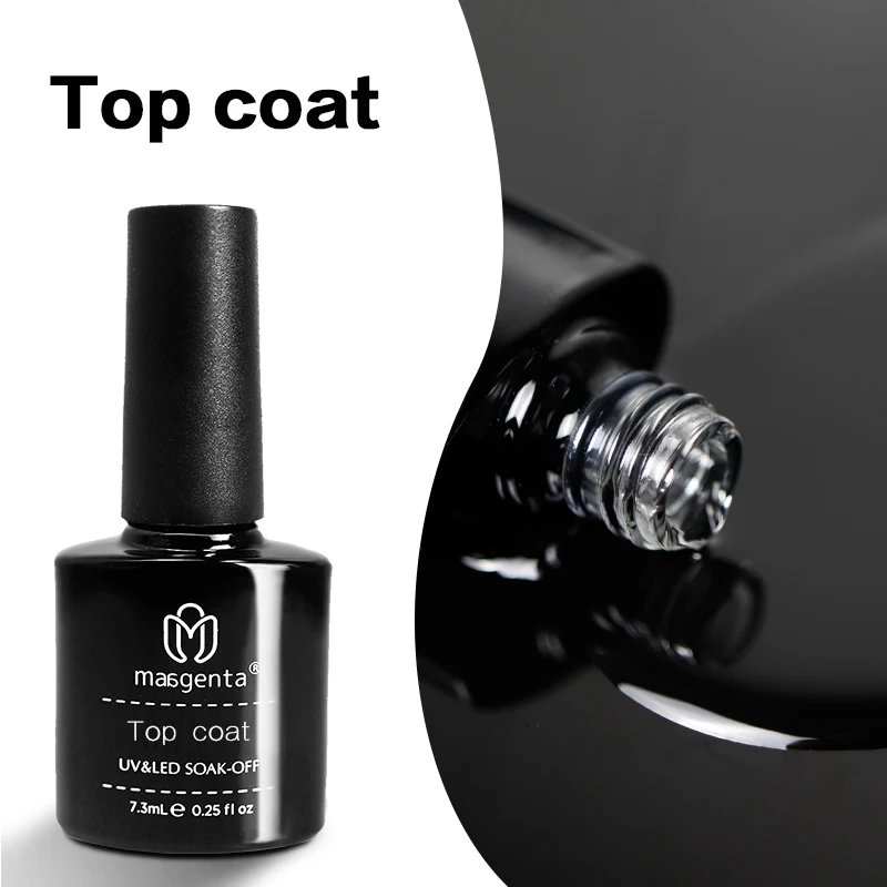

Professional Super shine Clear Gel Nail Polish Clear Top Coat soak off UV Gel No wipe Top Coat