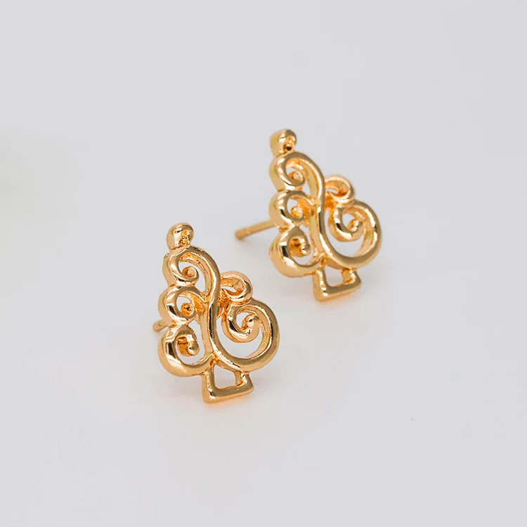 

Hot selling popular fashional Christmas tree christmas golden earrings stud earring set, Gold