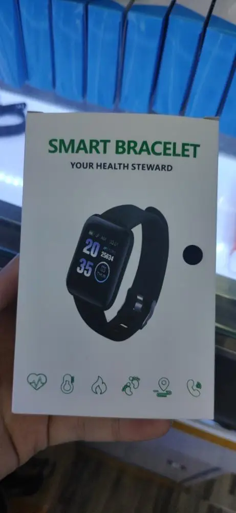 
116 PLUS Smart Bracelet Watch Color Screen Heart Rate Blood Pressure Monitoring Track Movement IP67 Waterproof Smart Watch 5.0 