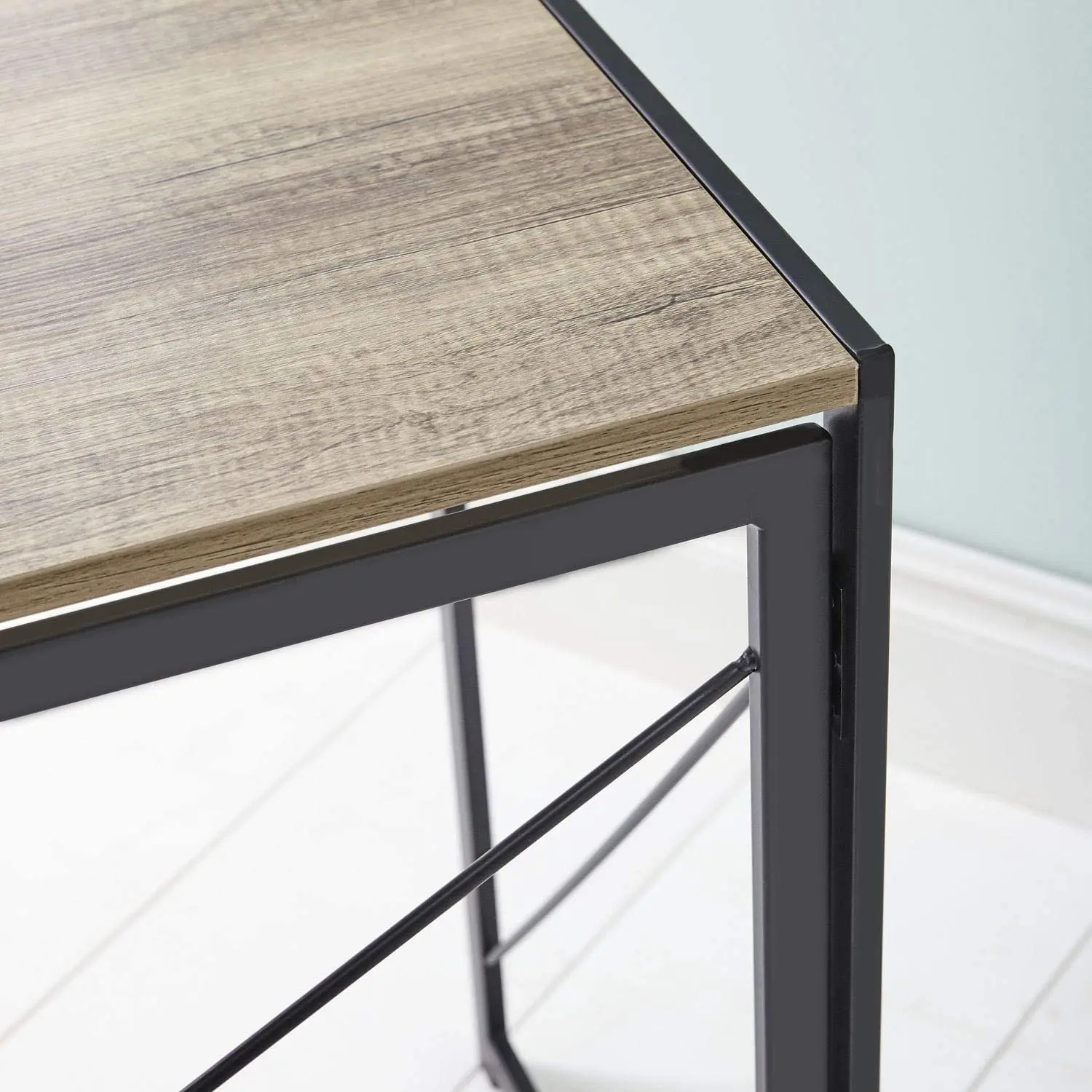 Compact Folding Computer Desk With Bookshelf Bookrack Book Table Gaming