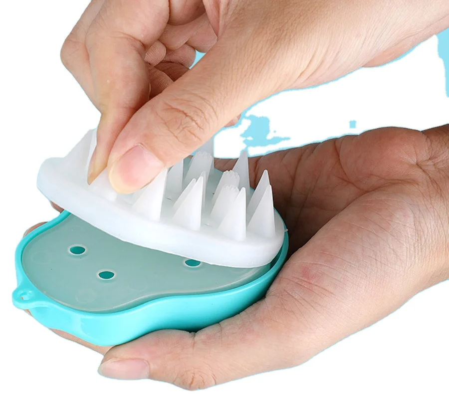 

Factory Price Head Scrubber Hair Silicone Scalp Massager Shampoo Brush