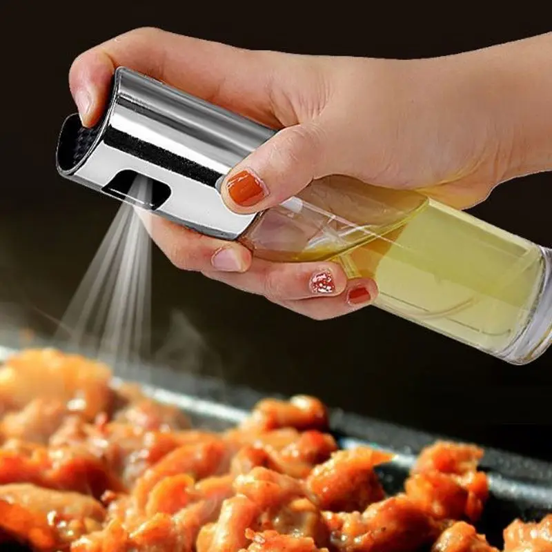

K1146 BBQ Glass Olive Oil Sprayer Kitchen Oil Spray Bottle Pump Stainless Steel Leak-proof Drops Oil Dispenser BBQ Cooking Tools